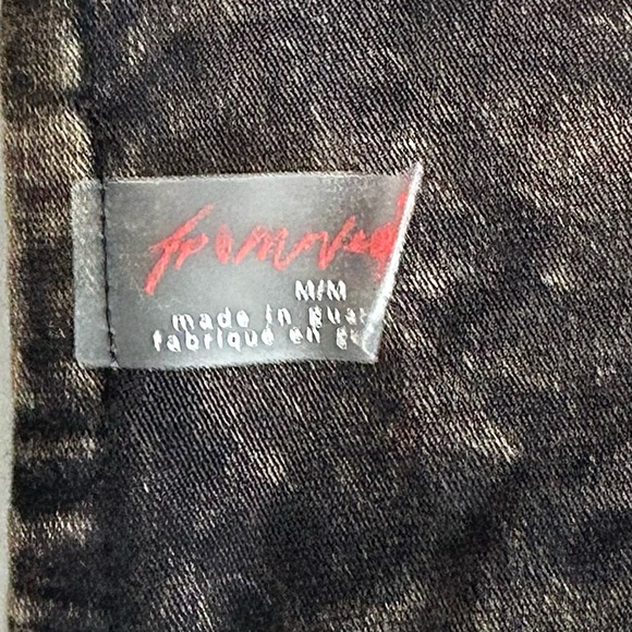 ☀️NEW Free People Hot Shot Mini Dress. Acid Wash Black. Size: Medium - Picture 10 of 11